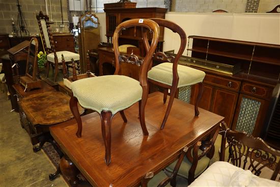 A set of six Victorian mahogany balloon-back dining chairs - a.f.